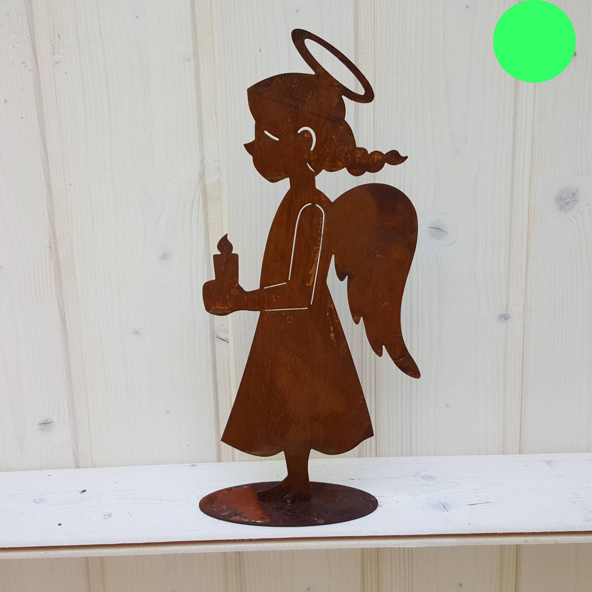 Ange en fer rouillé, hauteur 30cm, à poser