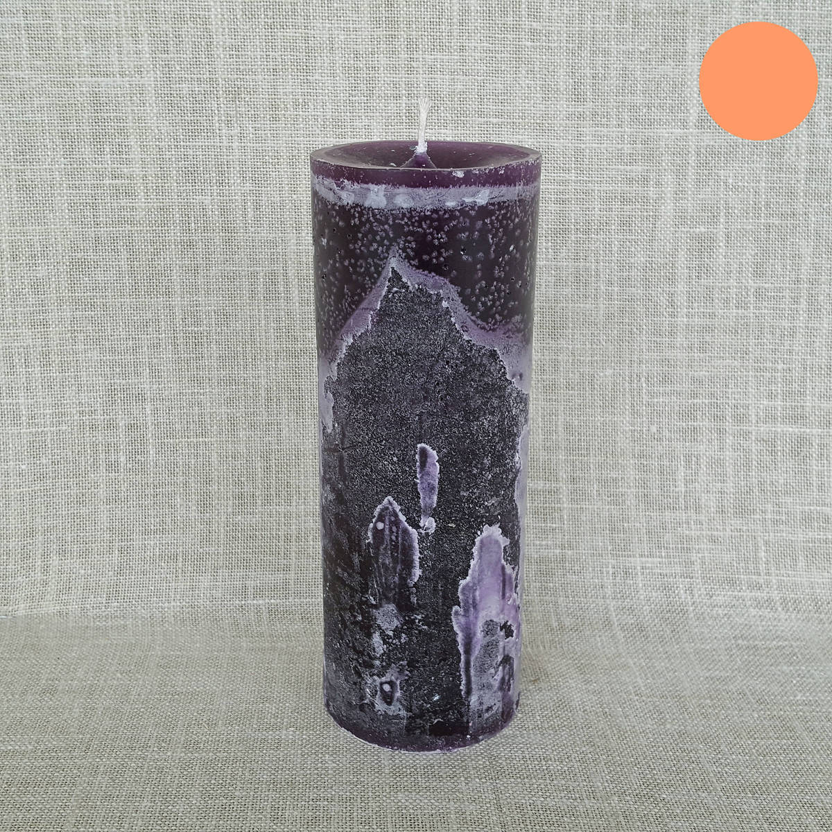 Kerze dunkel violett, Ø 5.7cm / Höhe 15cm