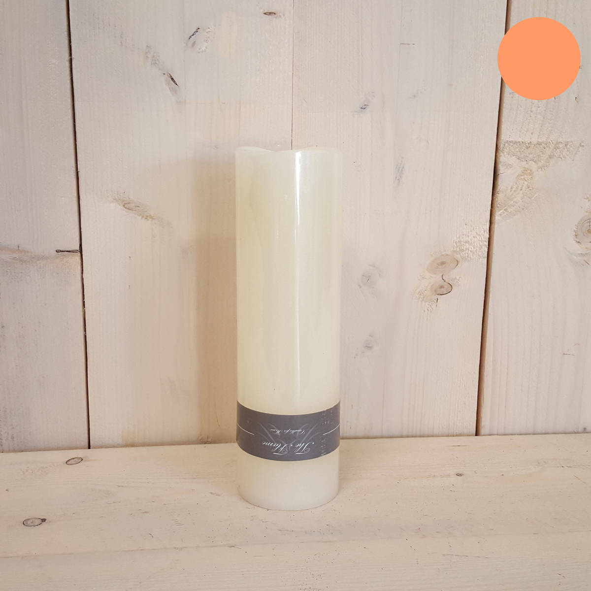 Bougie LED, Ø 9cm / Hauteur 30cm, crème