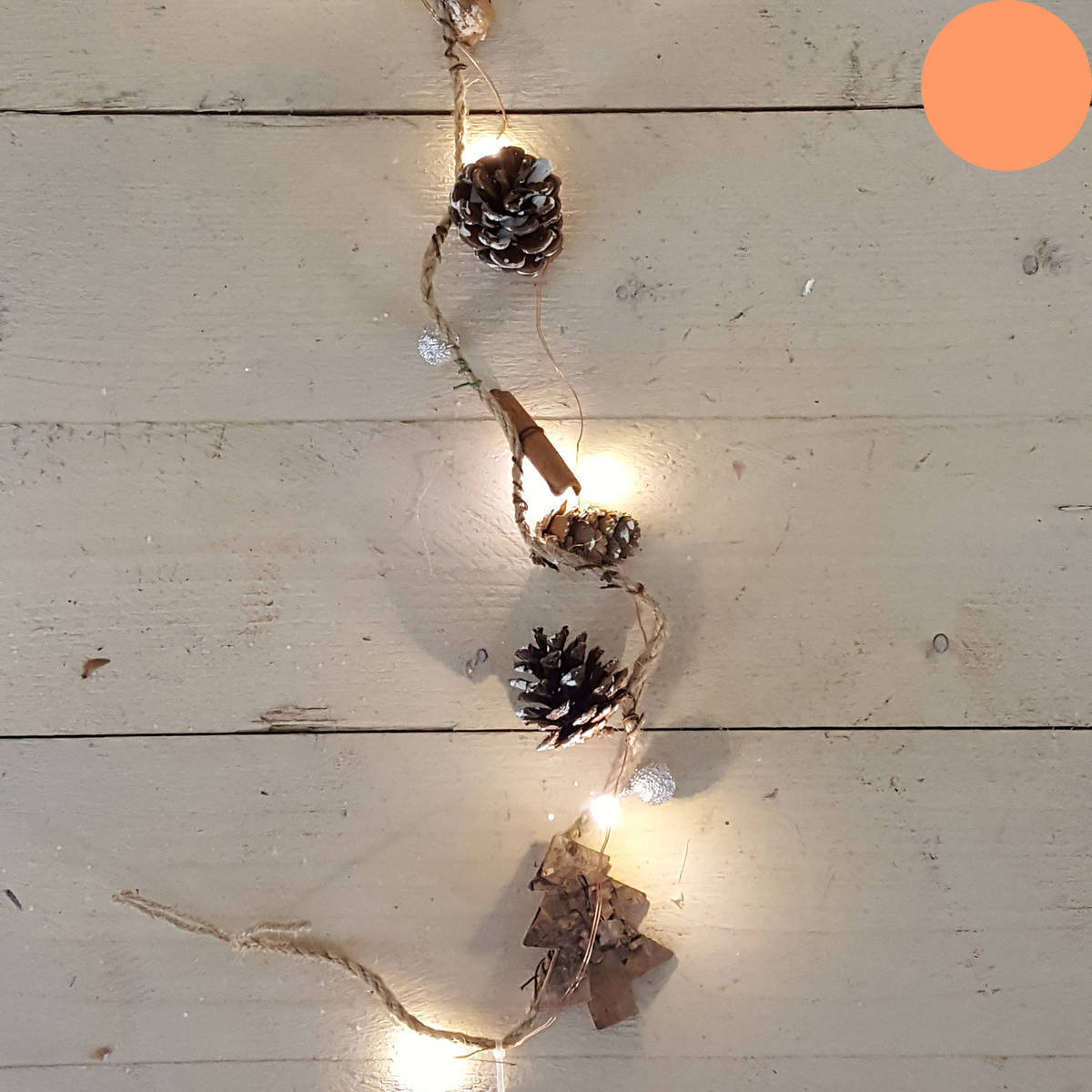 Chaîne de lampe LED avec 10 lumières, fonctionne sur batterie AA