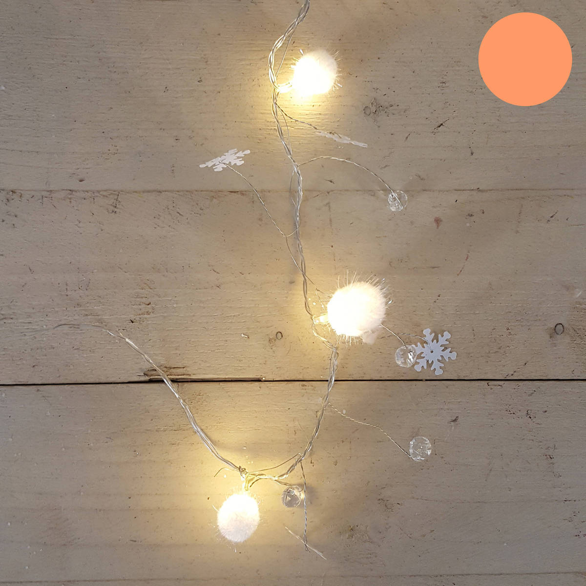 Chaîne de lampe LED avec 10 lumières, fonctionne sur batterie AA