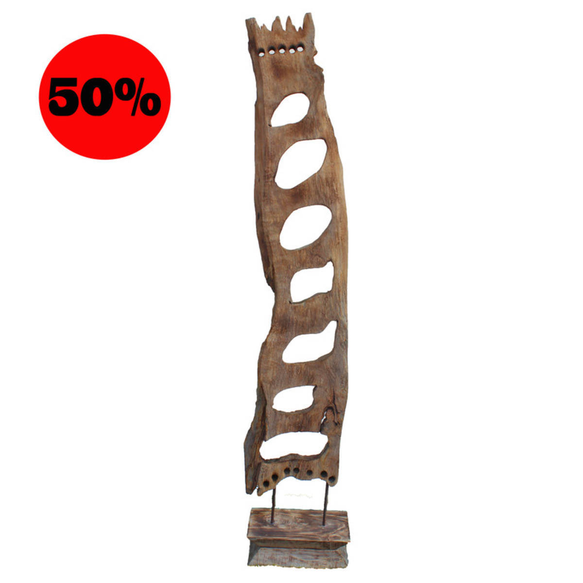 Einzigartige Holzskulptur handgefertigt, Höhe 144cm