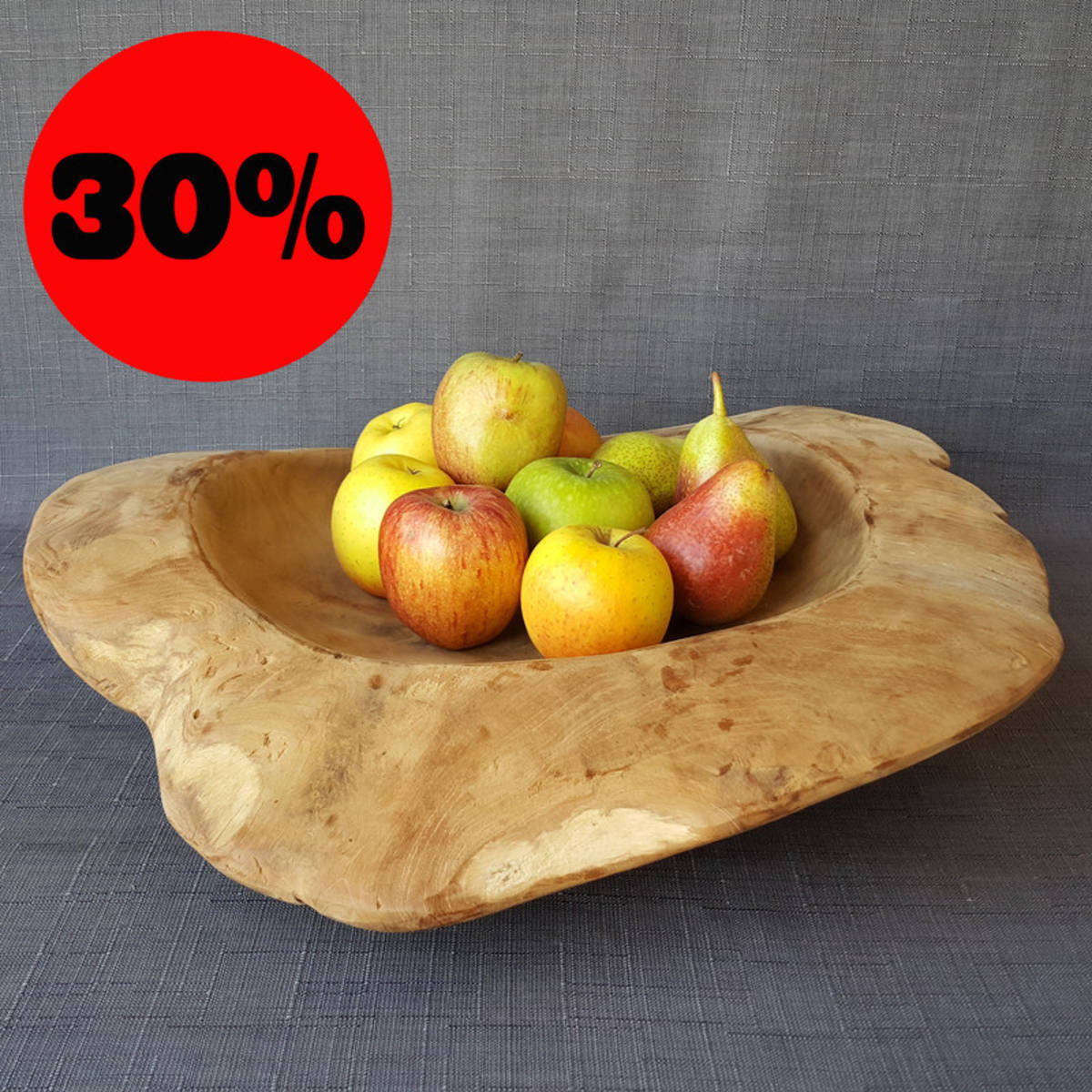 Sehr schöne Schale aus Teak Holz, jedes Stück ist einzigartig