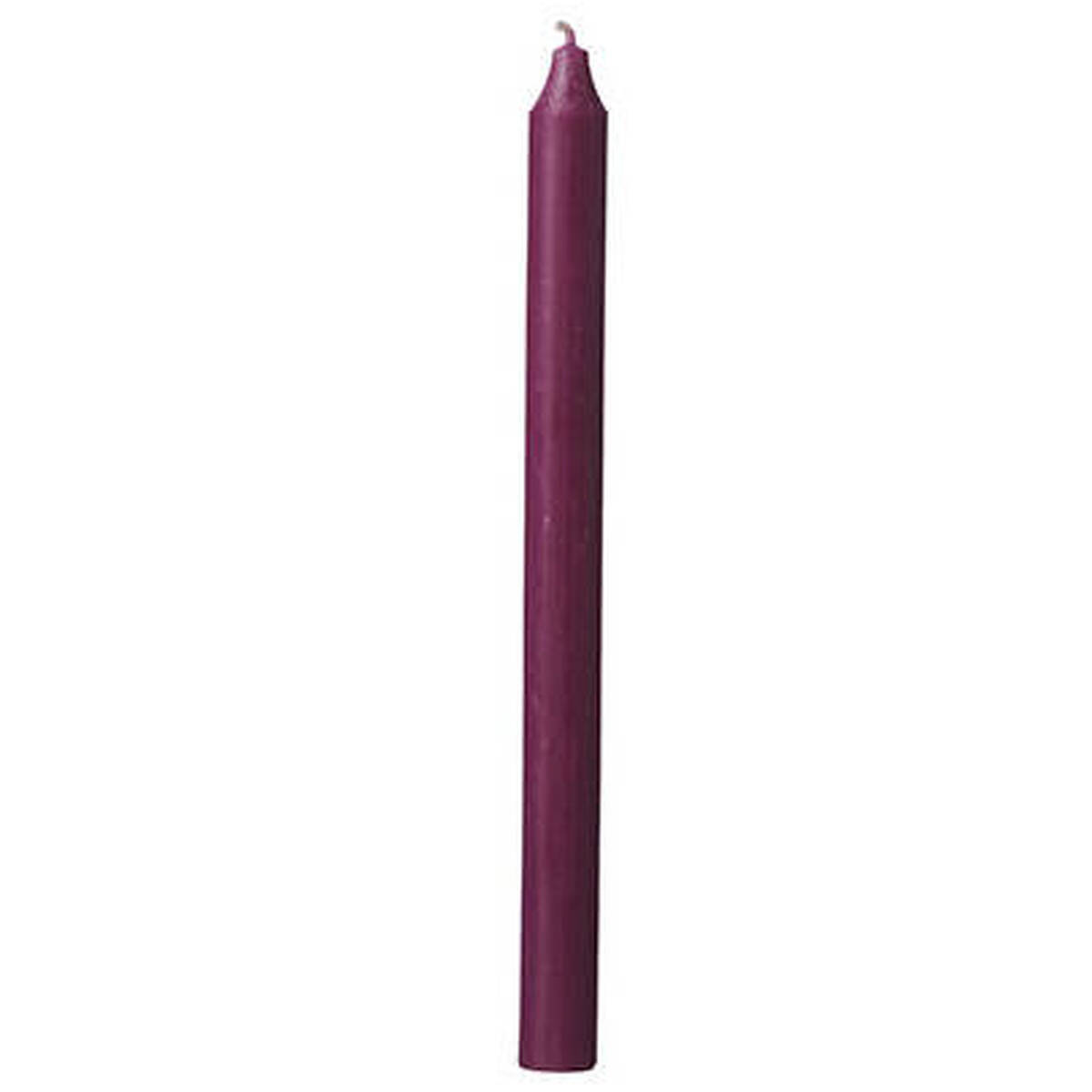 Bougie en paraffine, longueur 28 cm, diamètre 2,2 cm, lilas