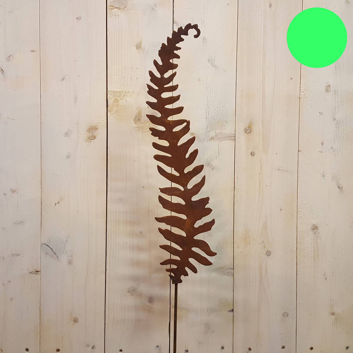 Feuille de fougère en fer rouillé, hauteur 73 cm, à piquer
