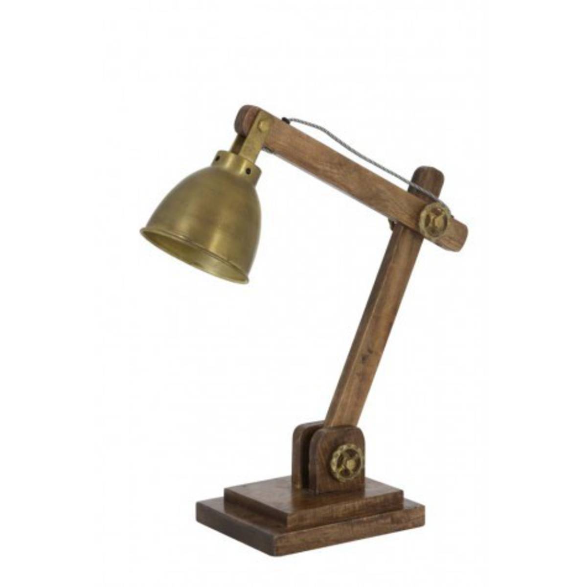 Lampe à poser, de bureau, hauteur jusqu'à 50 cm, en bois/métal, superbe look
