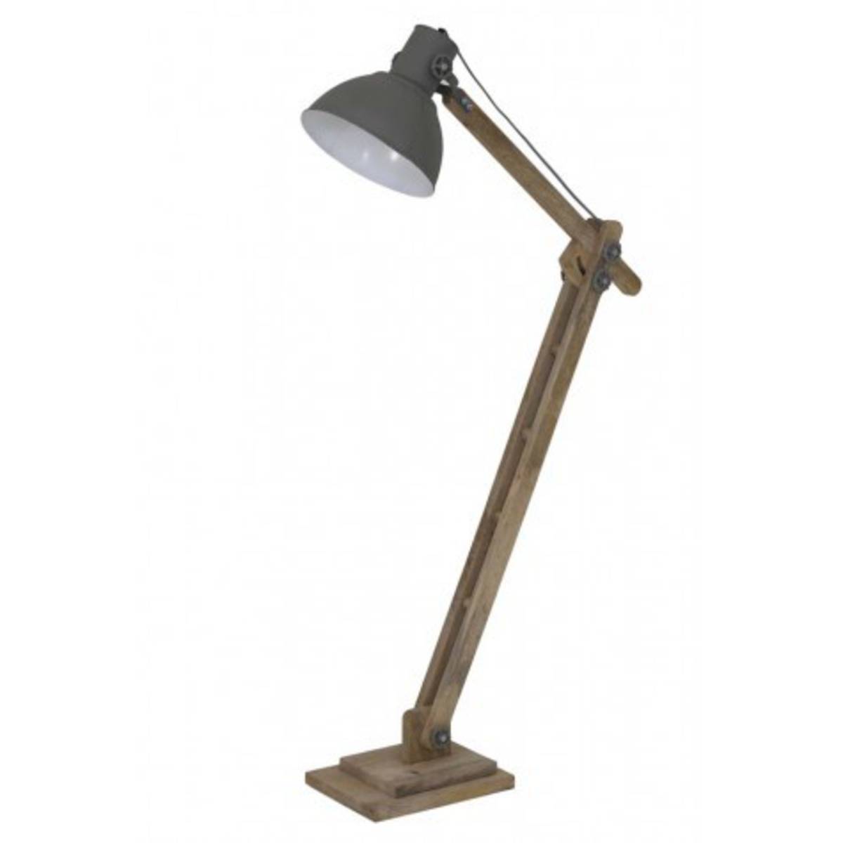 Lampe à poser, réglable jusqu'à 125 cm, en bois/métal, magnifique look