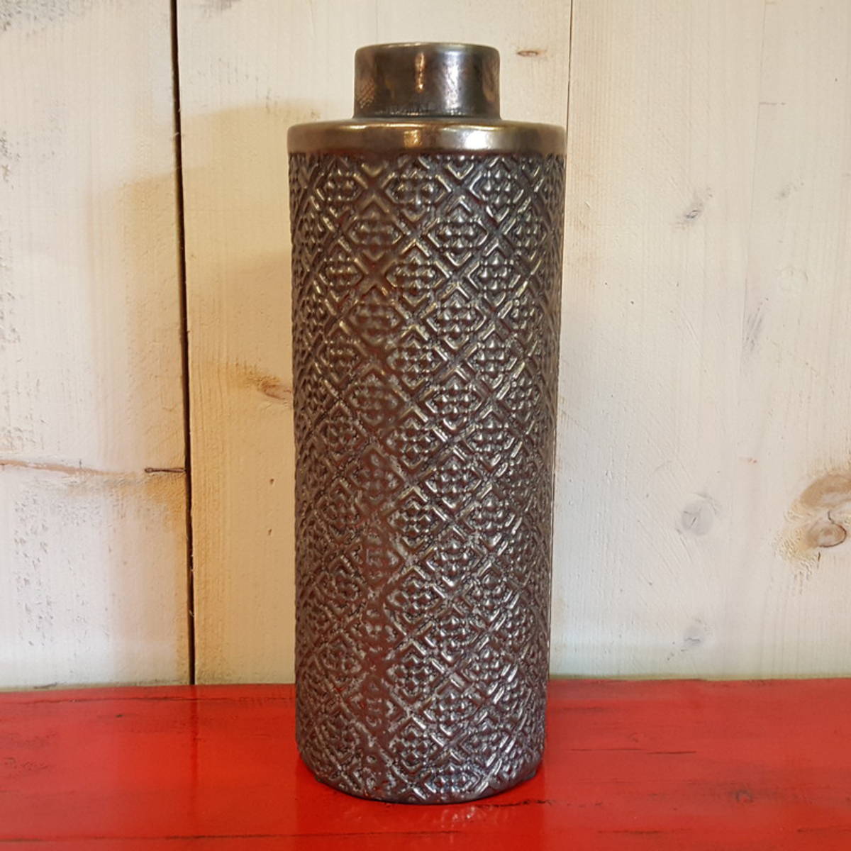 Vase aus Steingut, Höhe 43cm