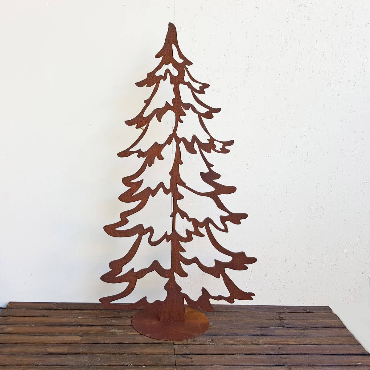 Sapin en fer rouillé, hauteur 170cm