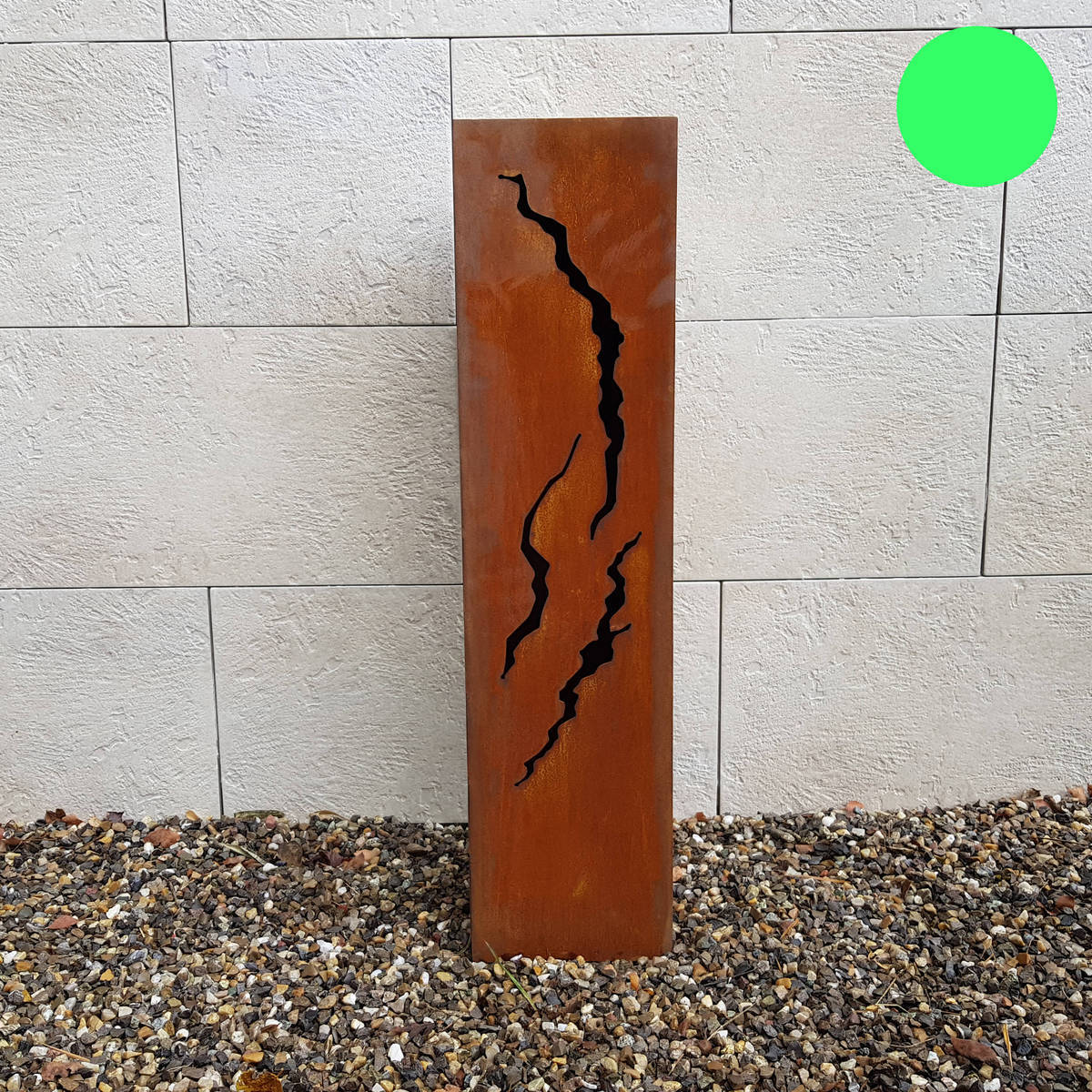 Colonne en fer rouillé, découpée, 90cm