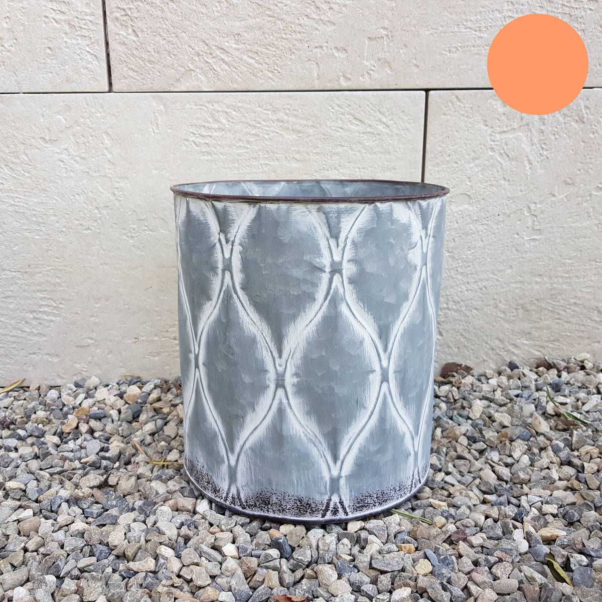 Übertopf aus Metall, rund, Ø 20cm