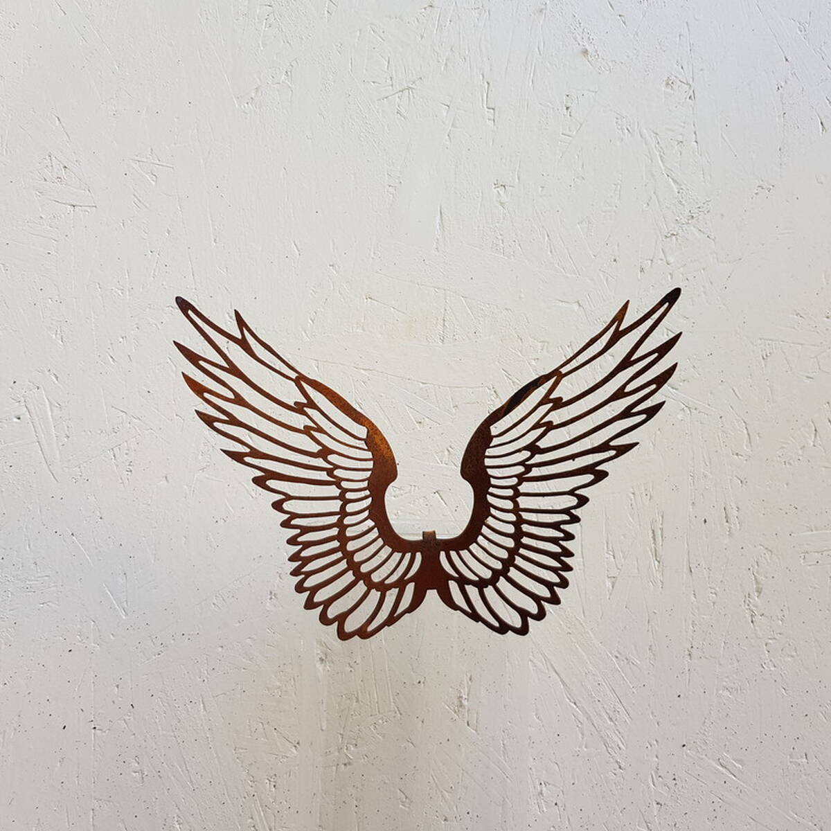 Ailes filigrane en fer rouillé, hauteur 15cm