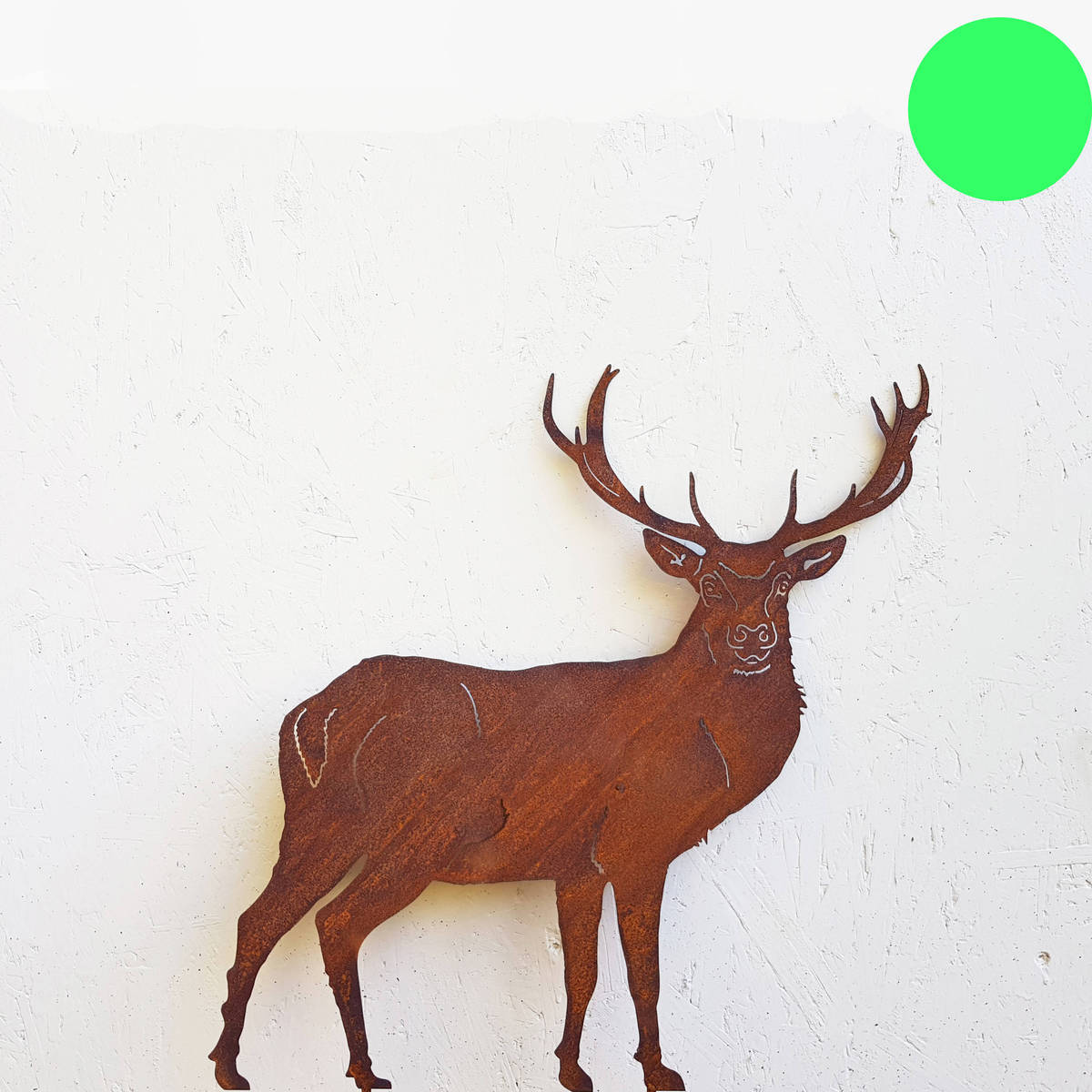Hirsch aus Rosteisen, zum Stecken, 46x40cm