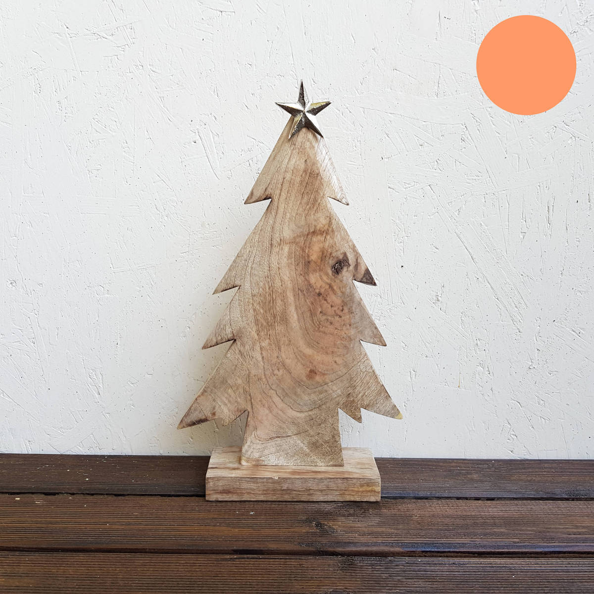 Sapin en bois avec étoile, hauteur 40cm