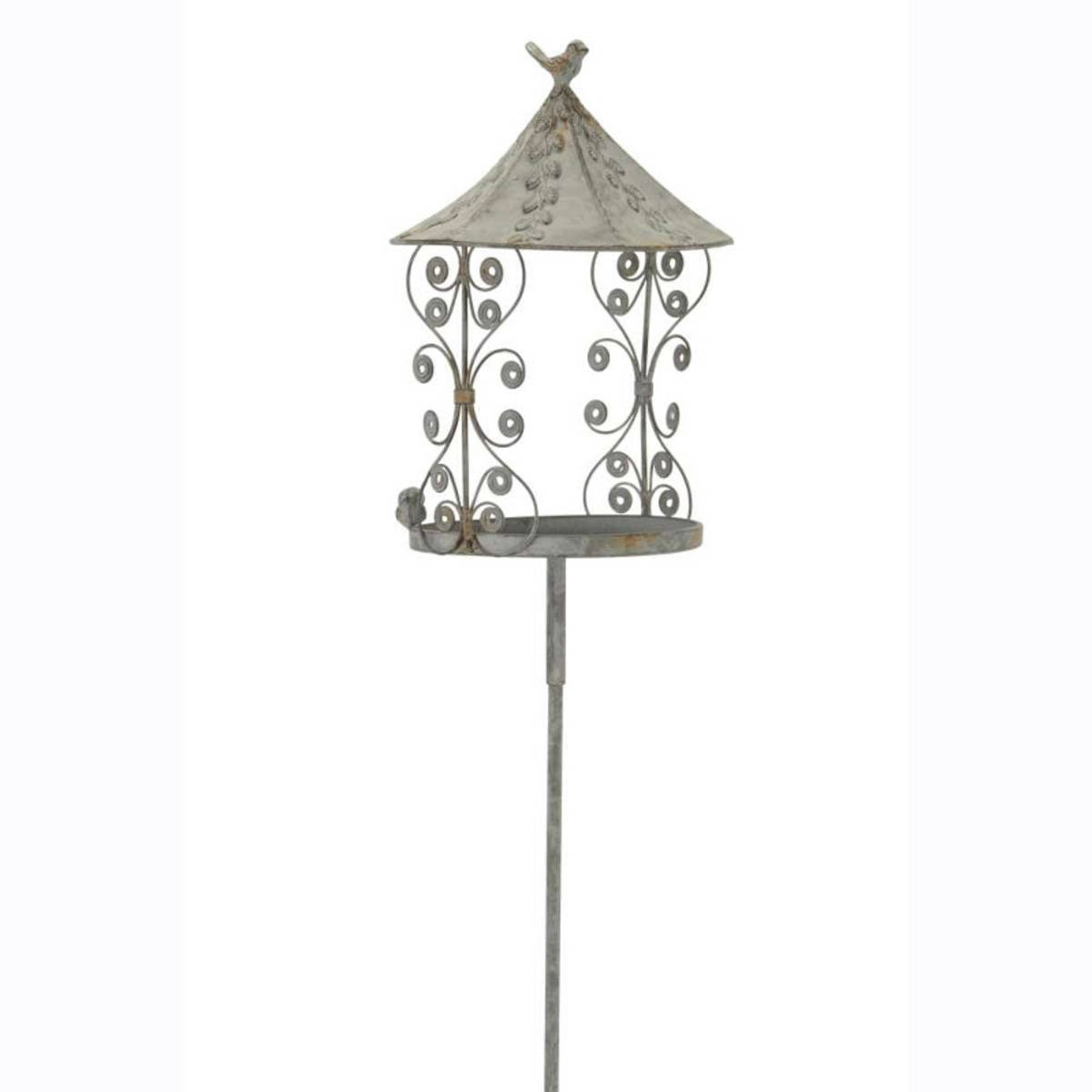 Mangeoire à piquer, en métal, hauteur 34cm + tige 115cm
