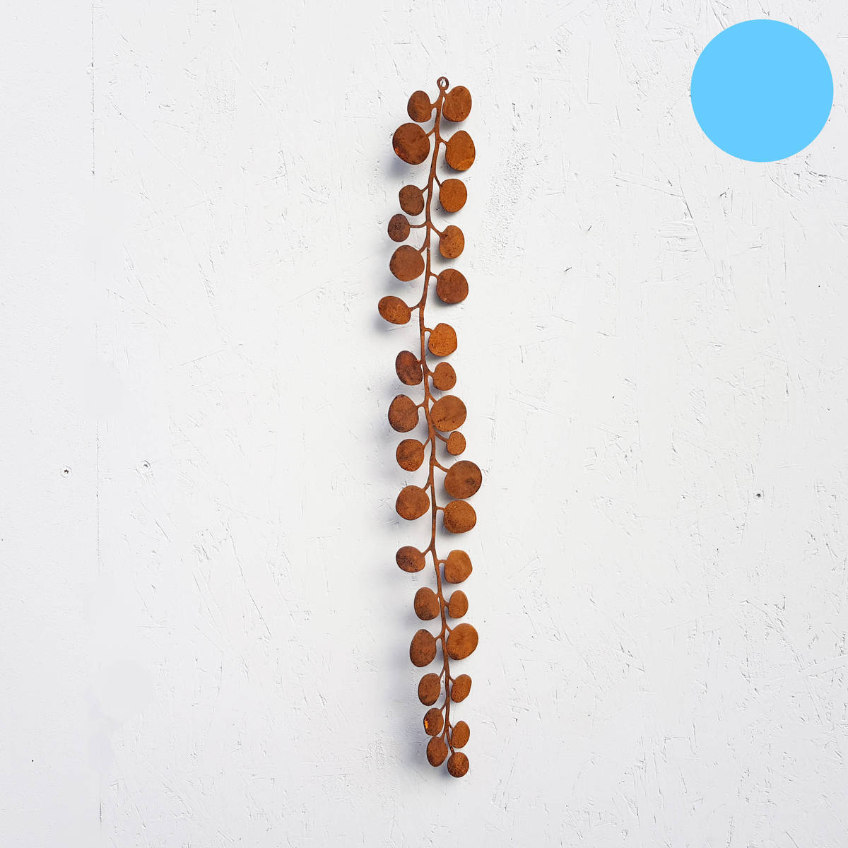 Liane de feuille à suspendre, en fer rouillé, H. 75 cm