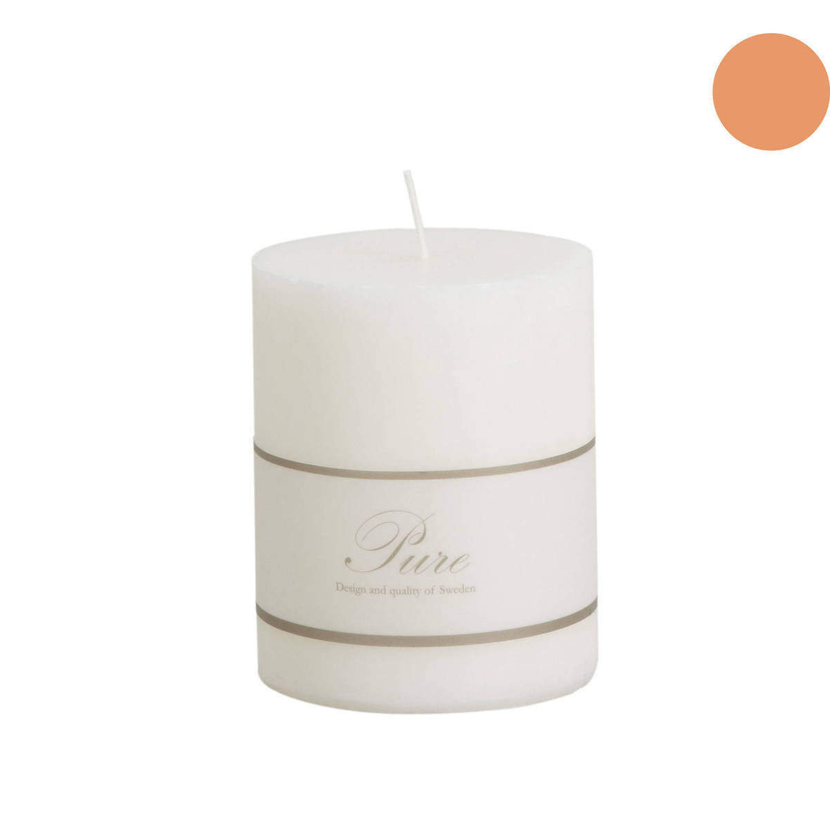 Kerze aus Stearin, Ø 8cm, Höhe 10cm, weiss