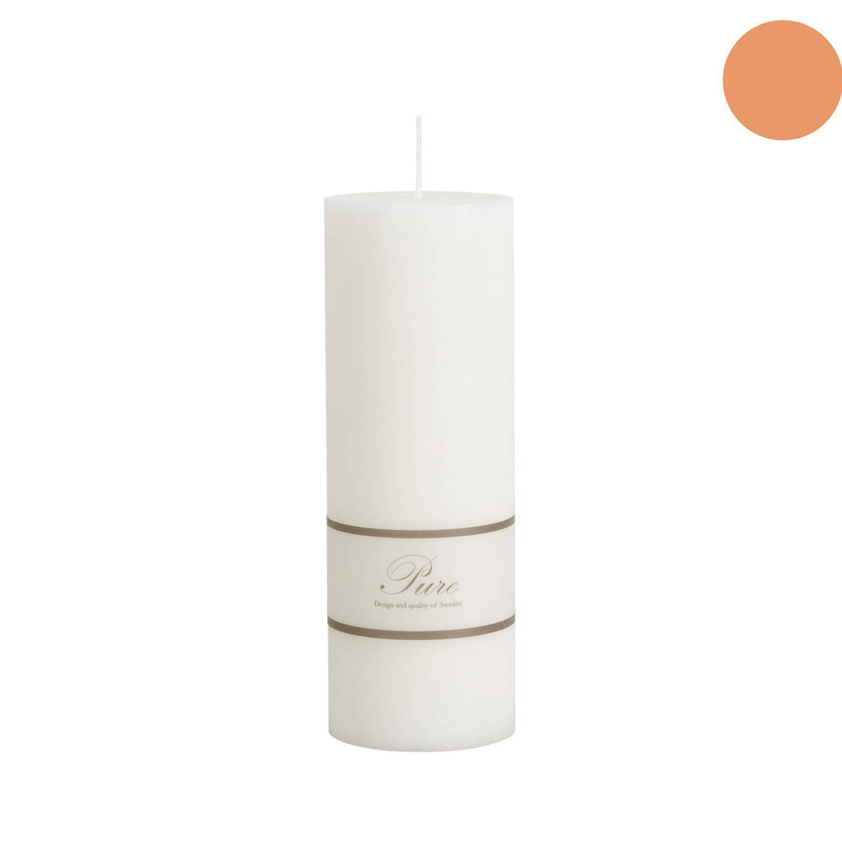 Kerze aus Stearin, Ø 7cm, Höhe 20cm, weiss