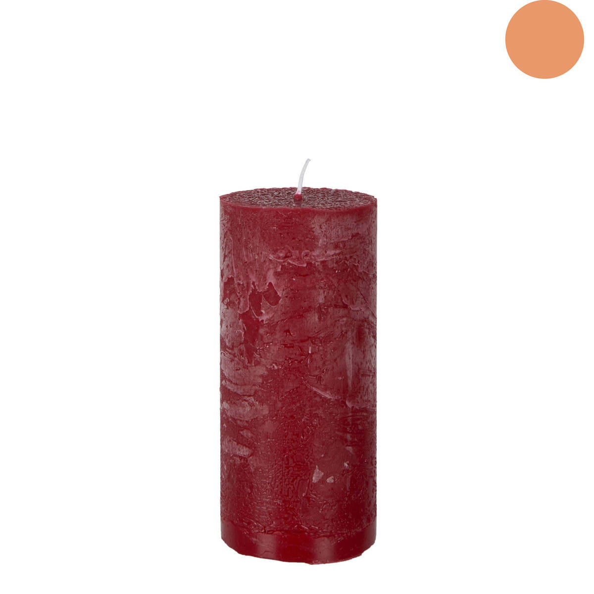 Kerze aus Paraffin, Ø 7cm, Höhe 15cm, rot