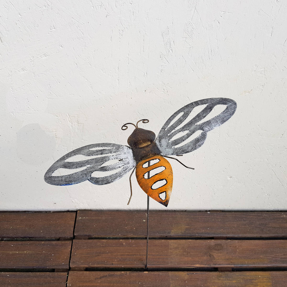 Biene auf Stab aus Metall, Höhe 73cm