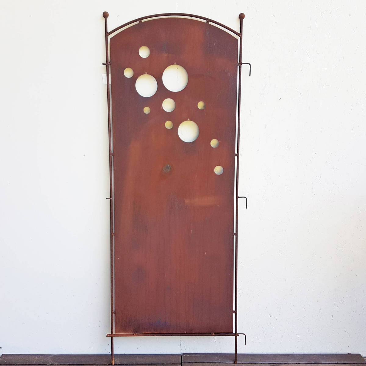 Paravent en fer rouillé, hauteur 140cm