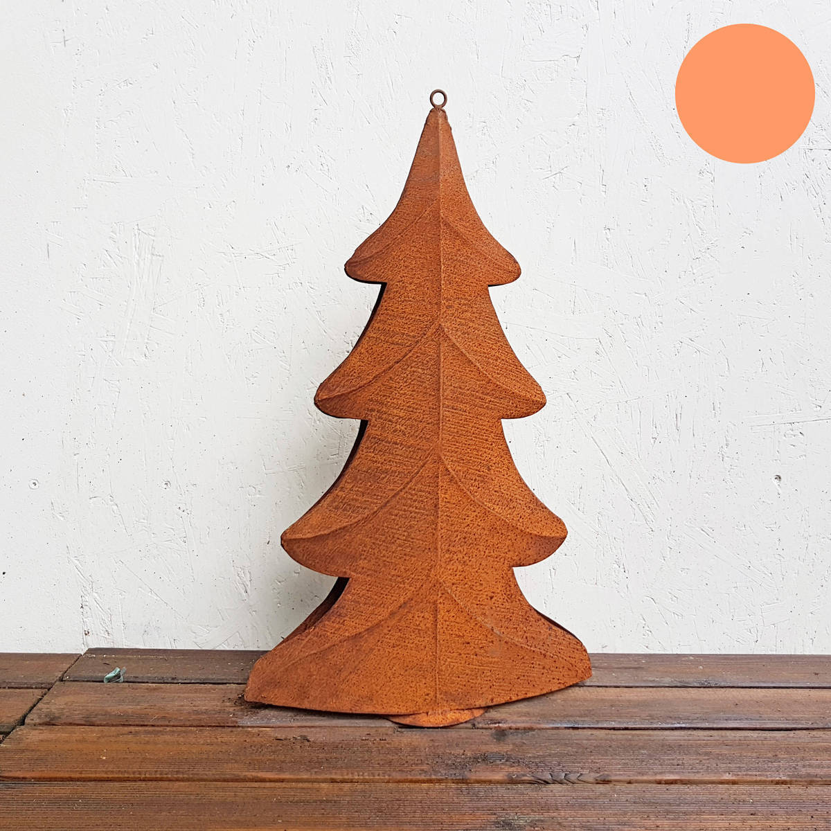 Sapin en fer rouillé, H. 63cm