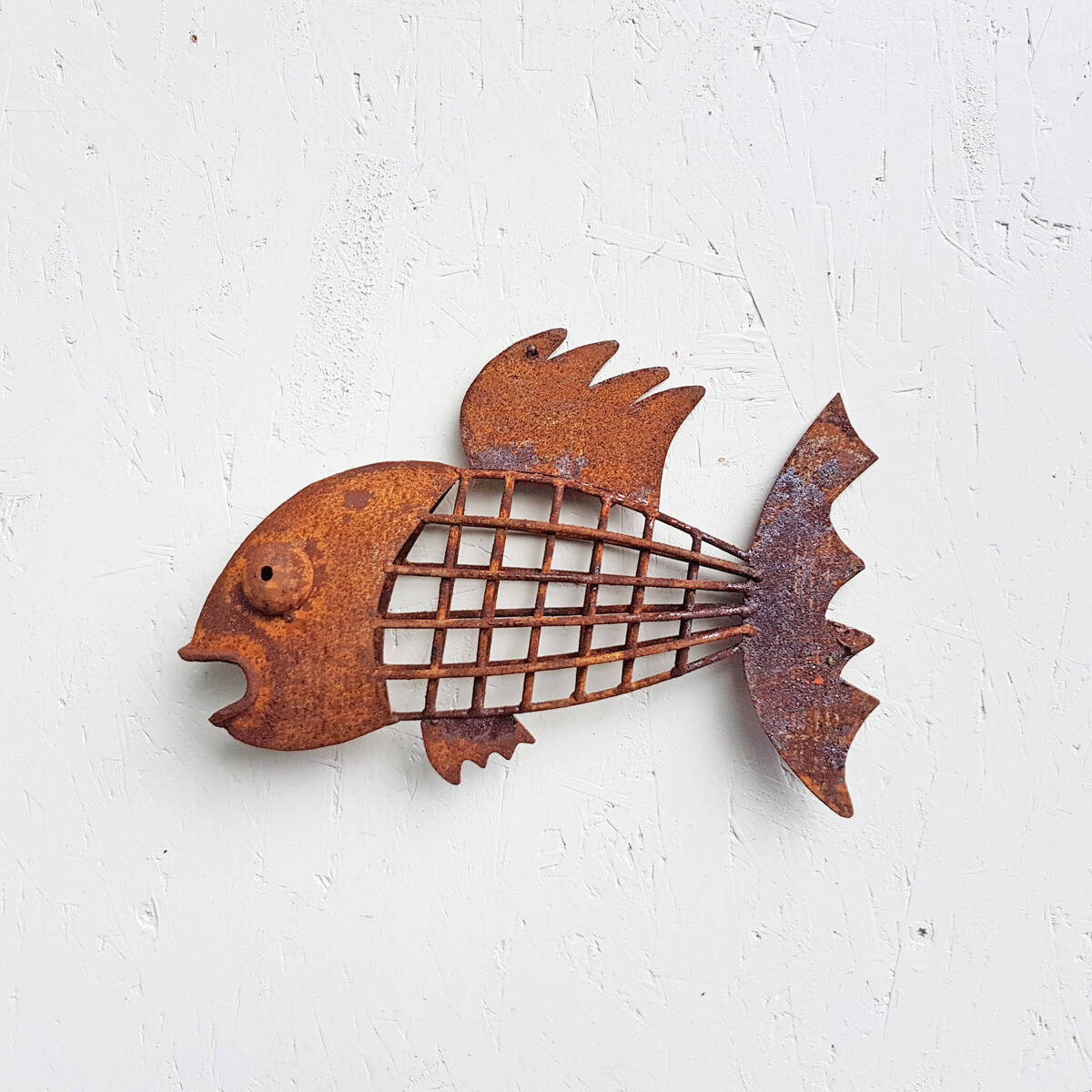 Fisch aus Rosteisen, zum Hängen, L. 31cm