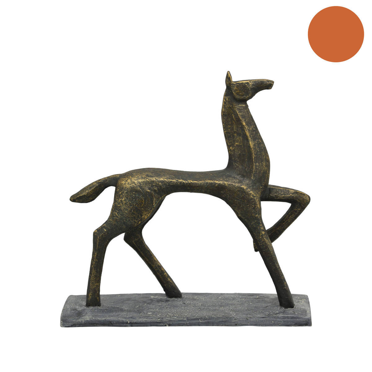 sculpture de cheval en résine, L. 29cm