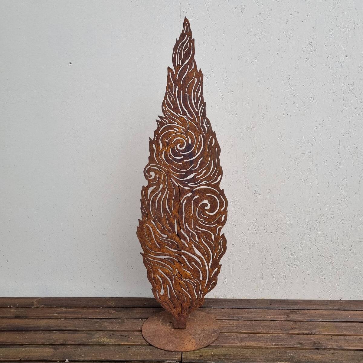 Cypres en fer rouillé, à poser, 125 cm
