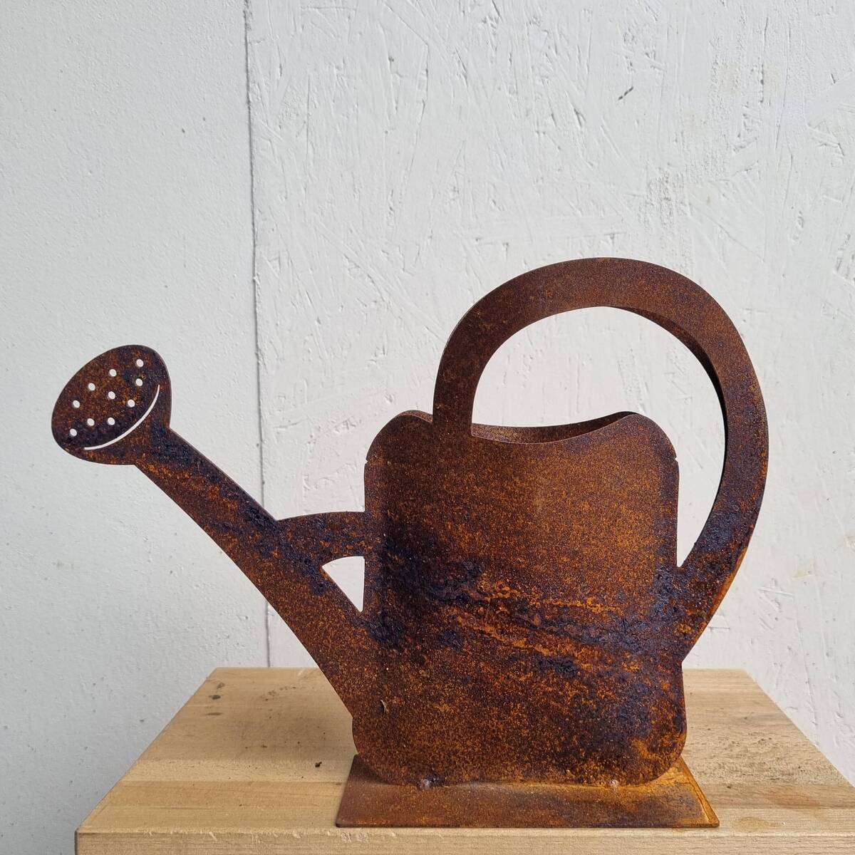 Arrosoir en fer rouillé, à planter, 25 cm