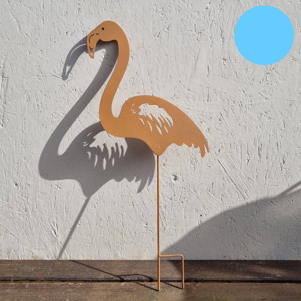 Flamand en métal, 54 cm