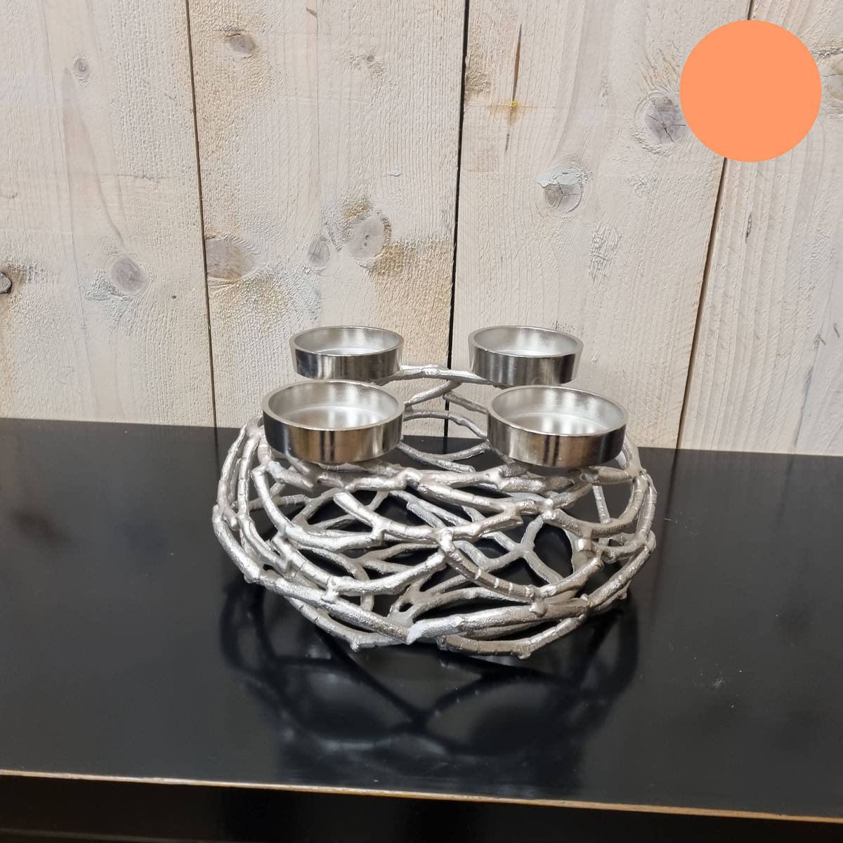 Kranz Kerzenhalter aus Metall, 28 cm