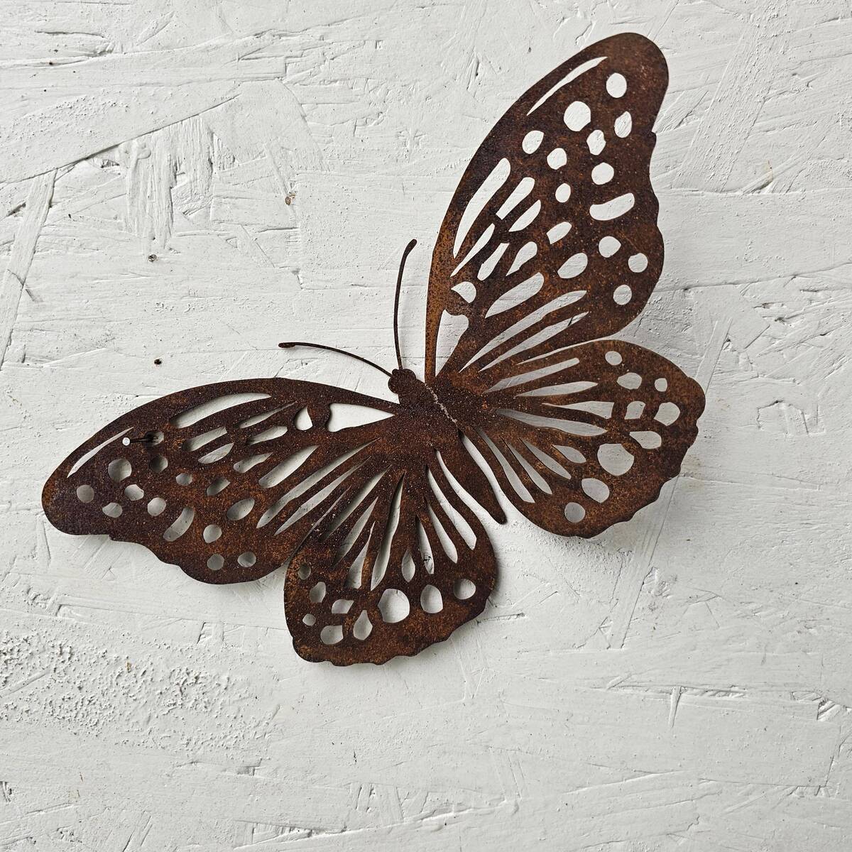 Schmetterling aus Rosteisen, zum hängen, Breite 25 cm