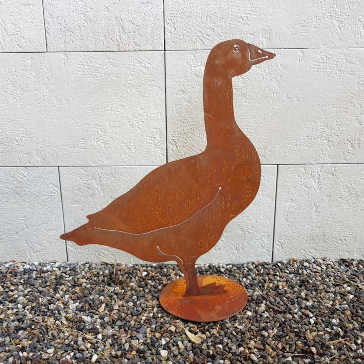 Oie en fer rouillé, H. 60 cm, à poser 