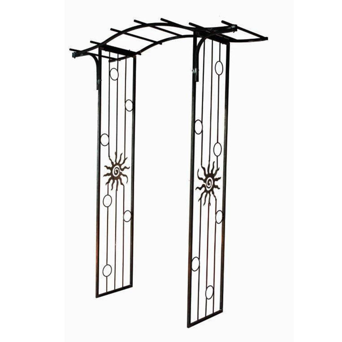 Arche en fer rouillé massif, hauteur 220cm