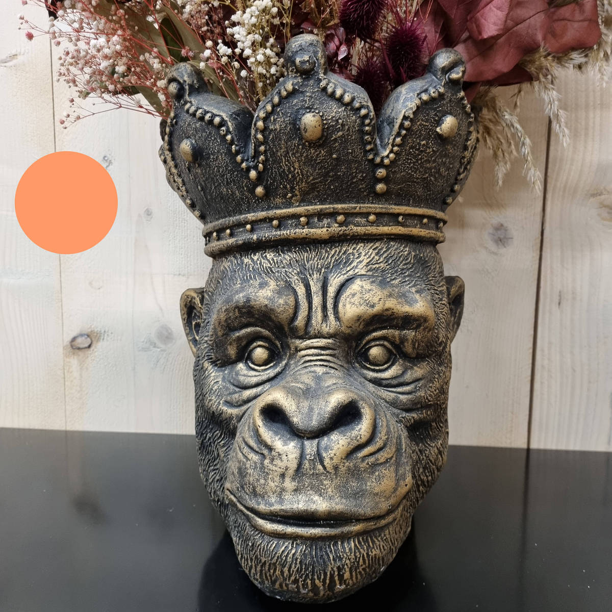 Tête de singe en polyrésine, 40 cm 