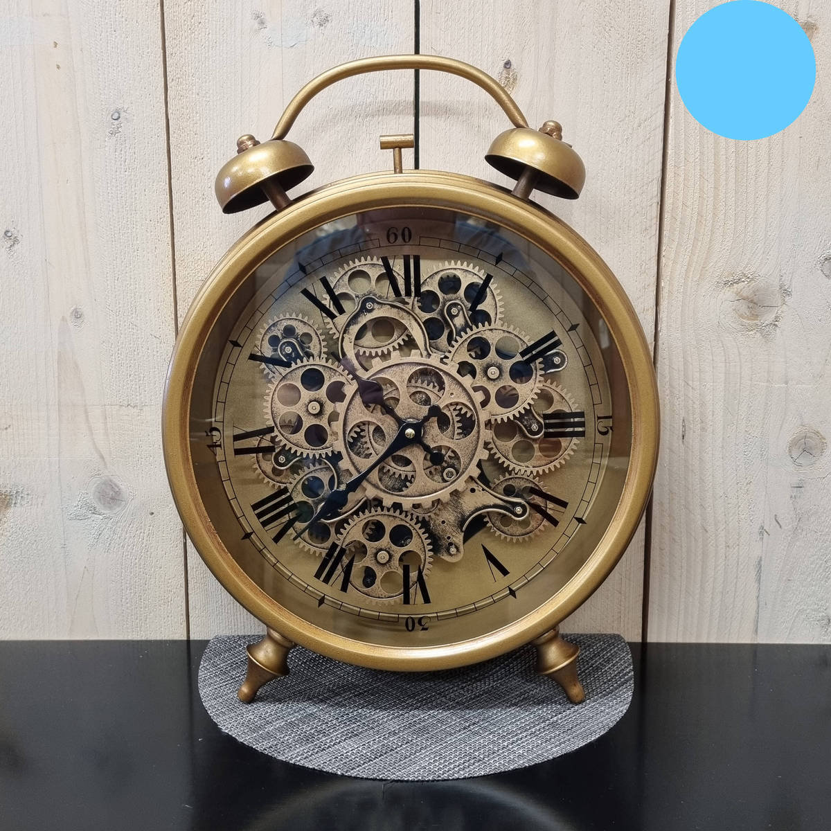 Horloge à poser, en métal, D. 40 cm 