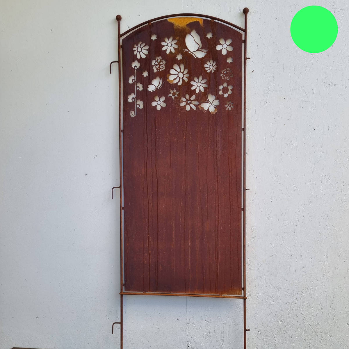 Sichtschutz aus Rosteisen, schön ausgeschnitten, 190 cm 