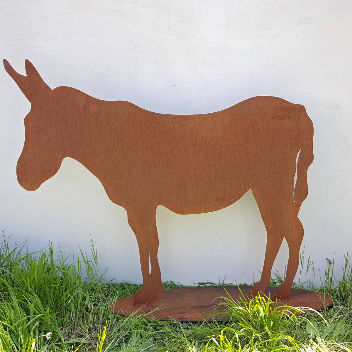 Ane en fer rouillé, hauteur 95cm