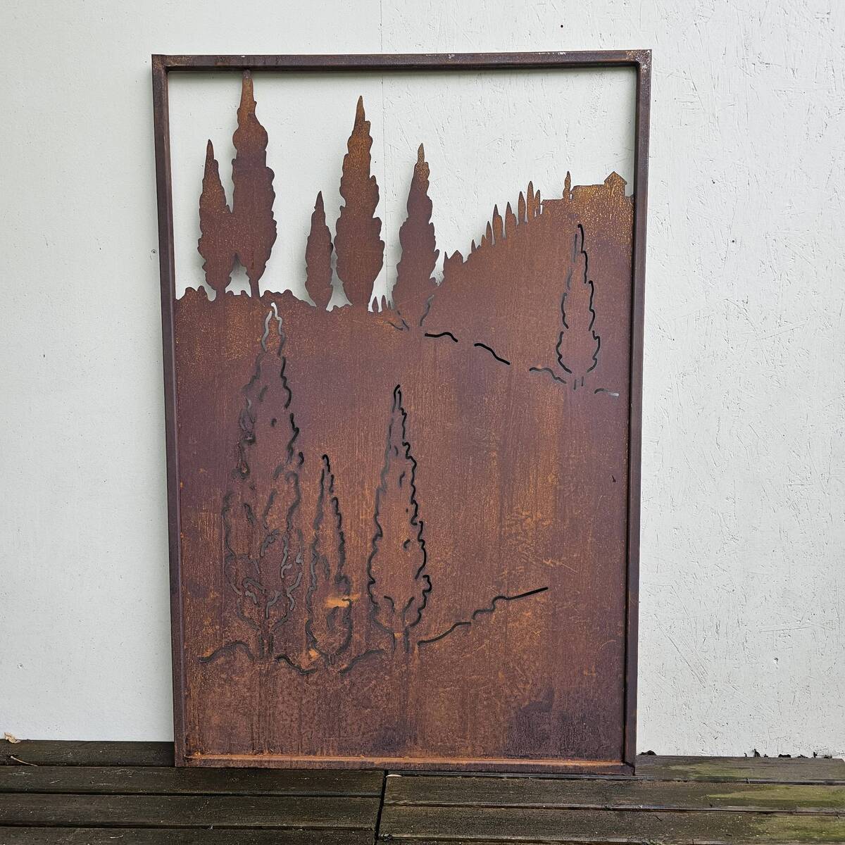 Paravent en fer rouillé, Toscane, 150 / 100 cm