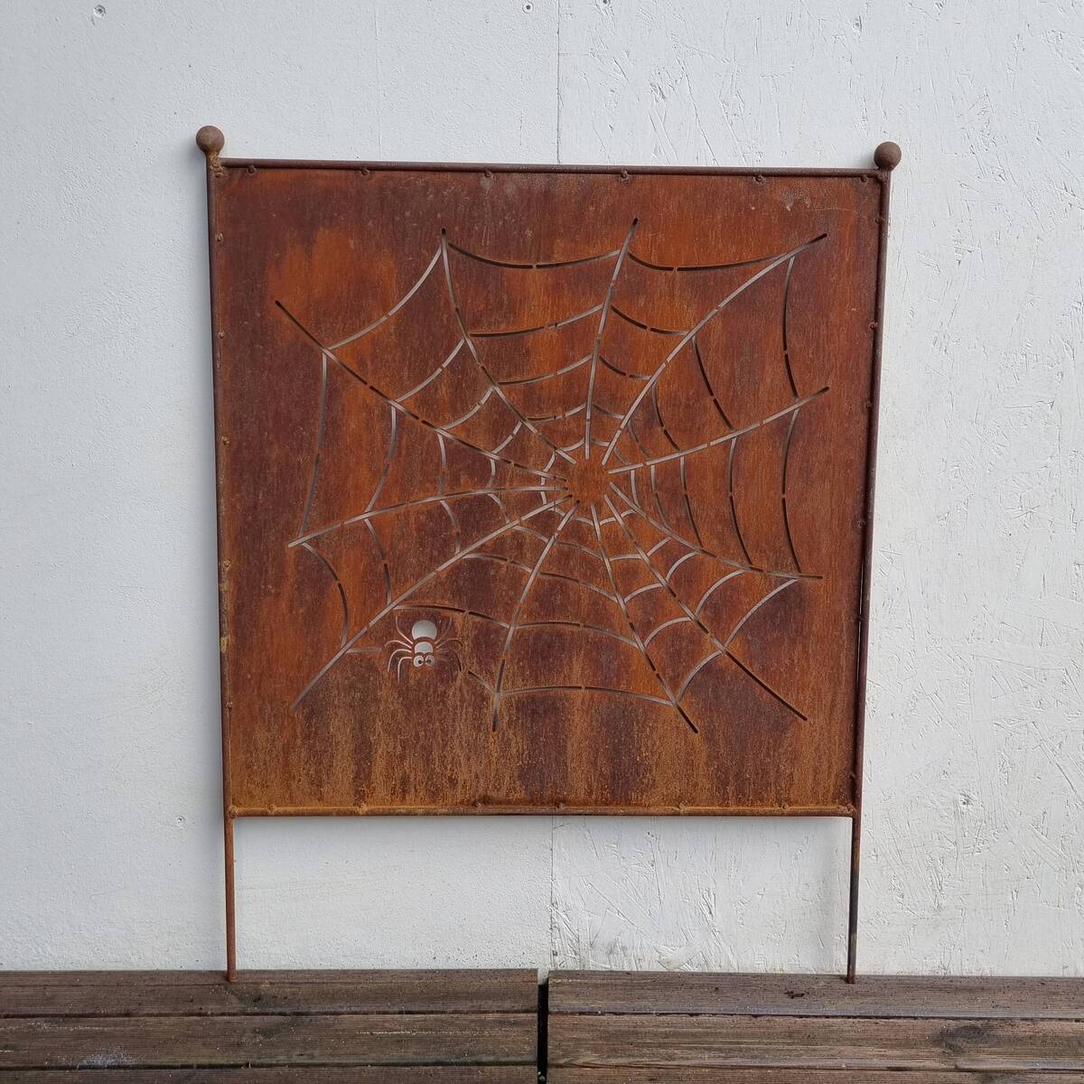 Paravent en fer rouillé, 78 cm 