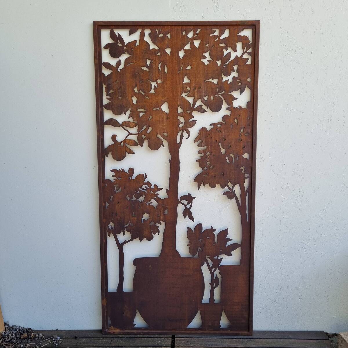 Paravent orangerie, en fer rouillé, 200 cm 