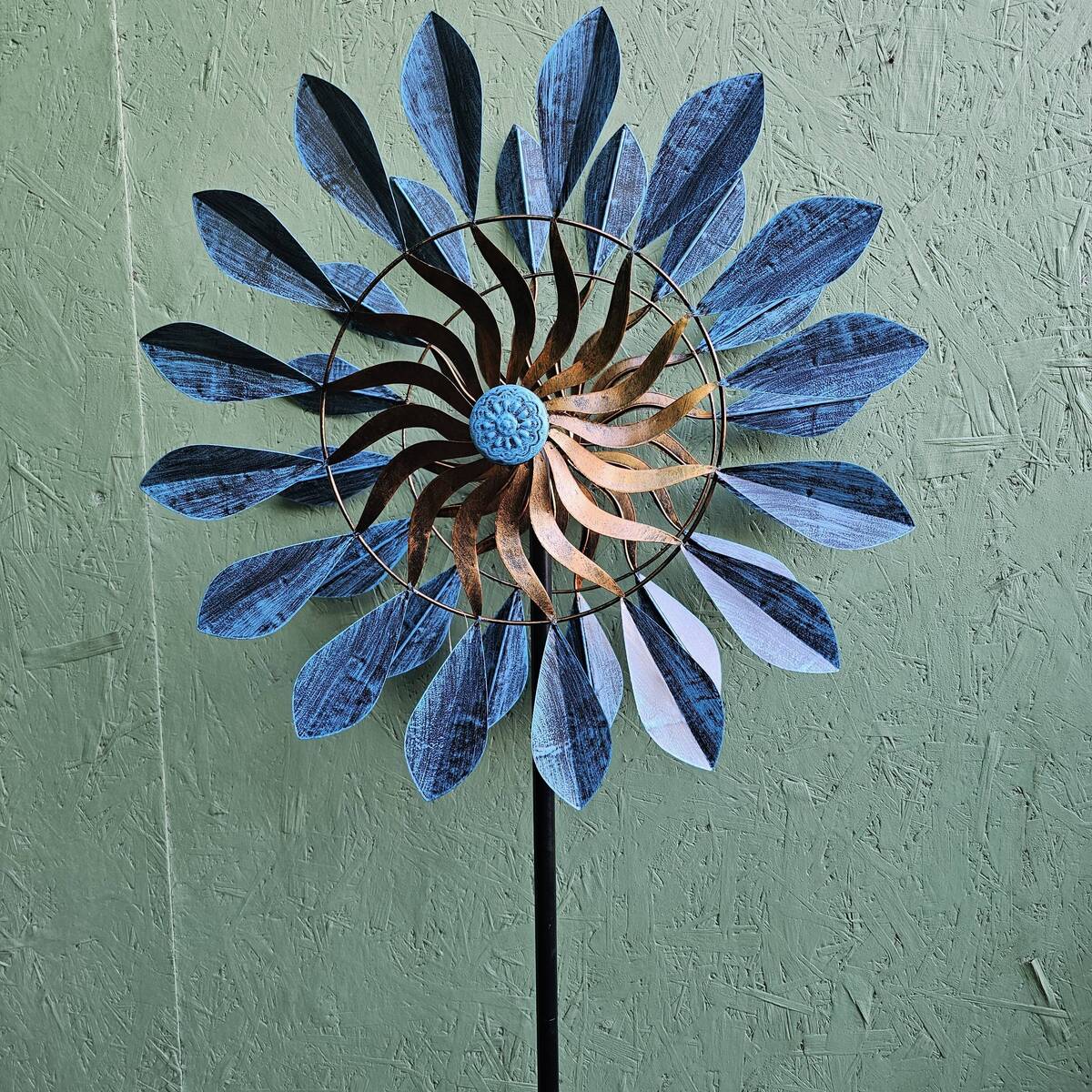 Girouette en métal, 137 cm, diamètre 37 cm, 2 roues 