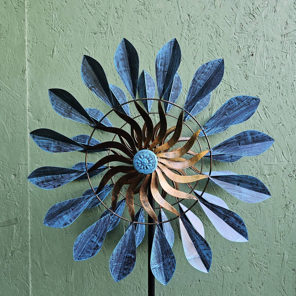 Girouette en métal, 156 cm, diamètre 59 cm, 2 roues 