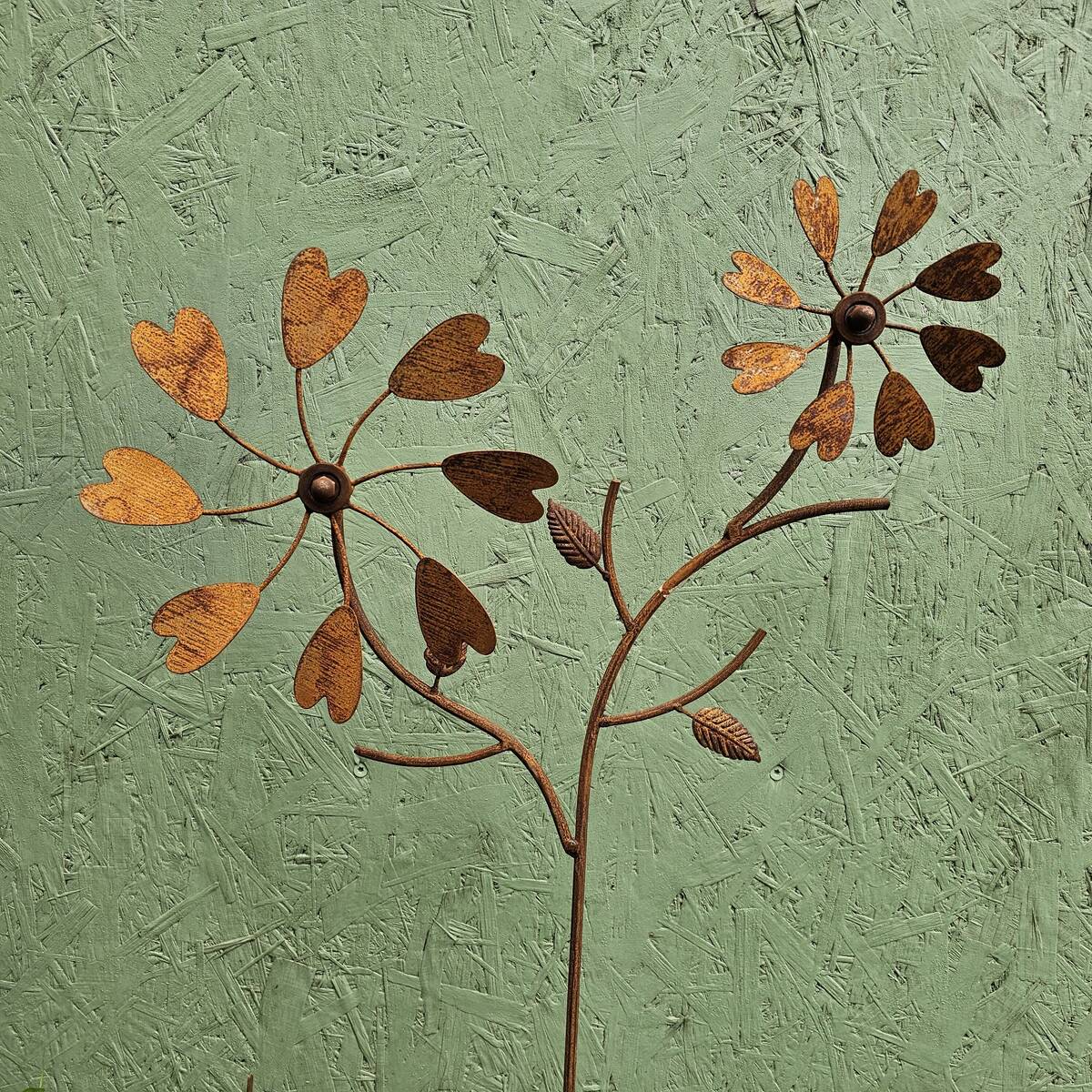 Doppel Windrad aus Rosteisen, Breite 55 cm, H. 110 cm 