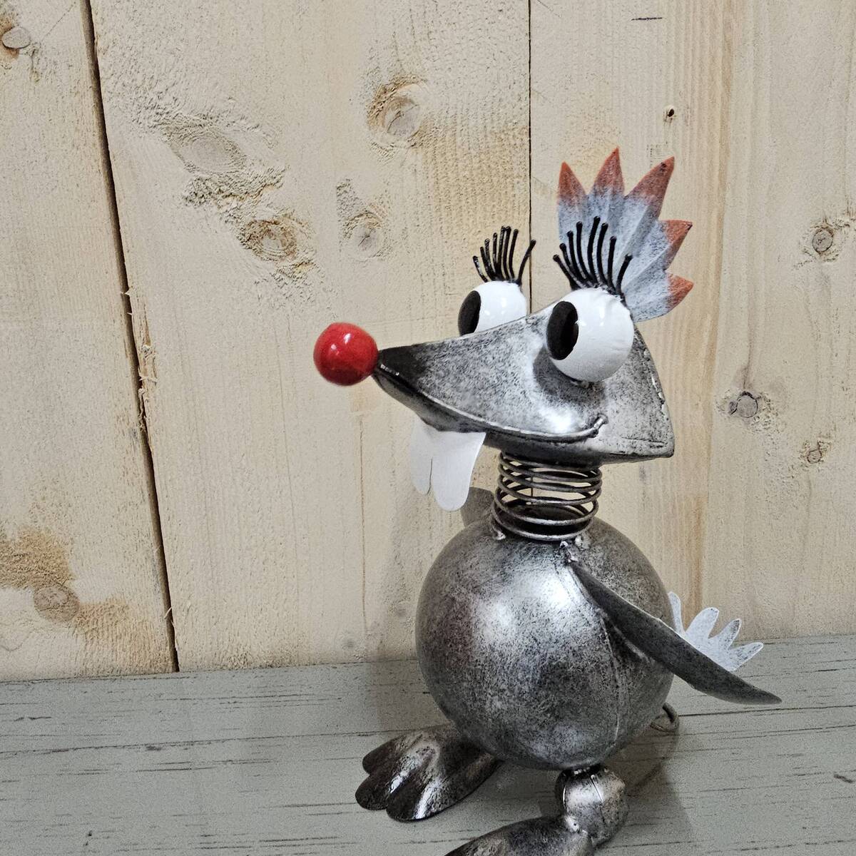 Taupe en métal peint, 24 cm 