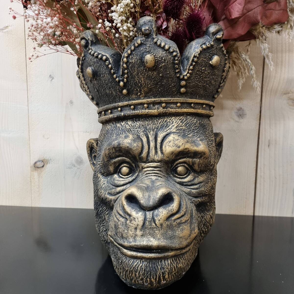 Tête de singe en polyrésine, 40 cm 