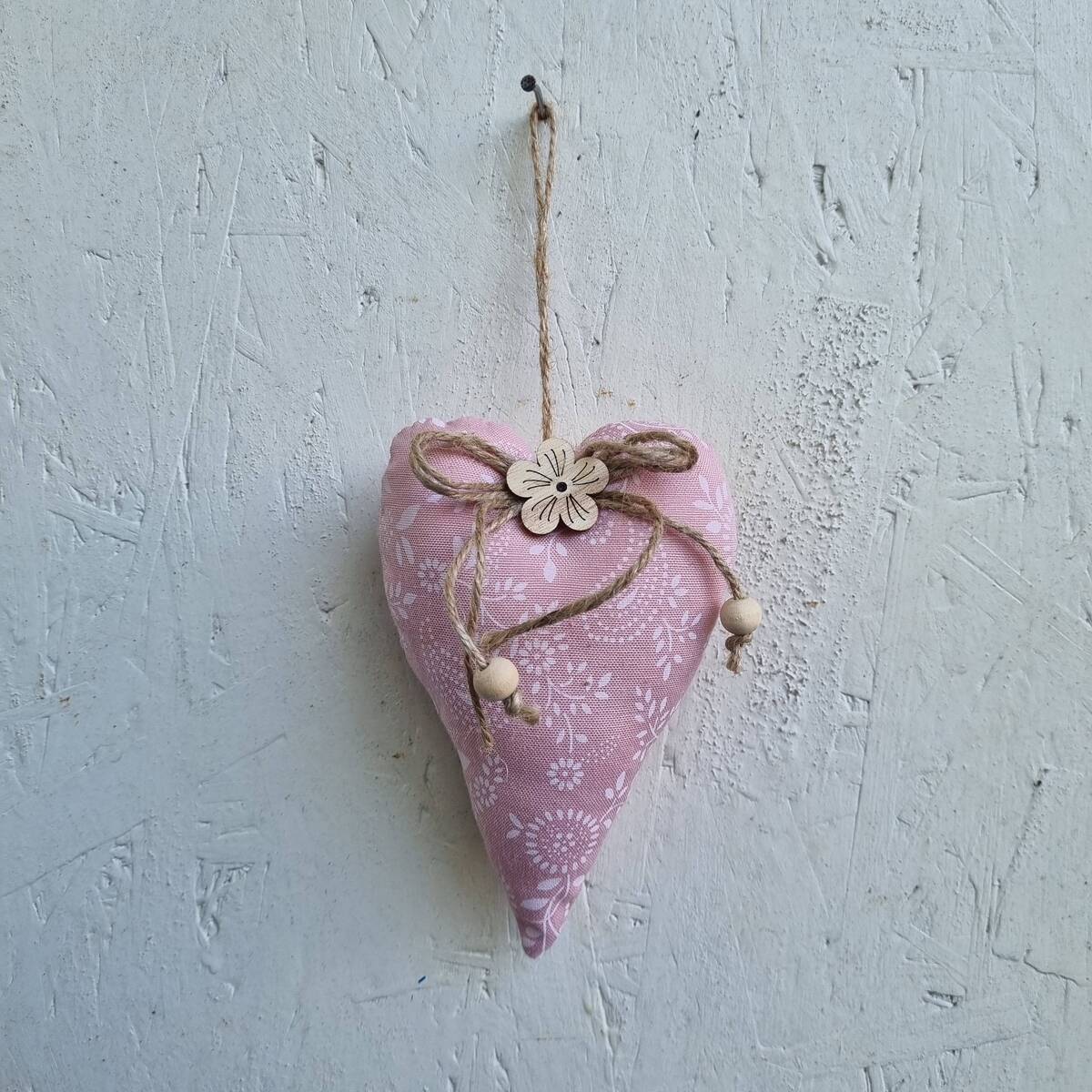 Coeur en tissu rembourré, 14 cm 