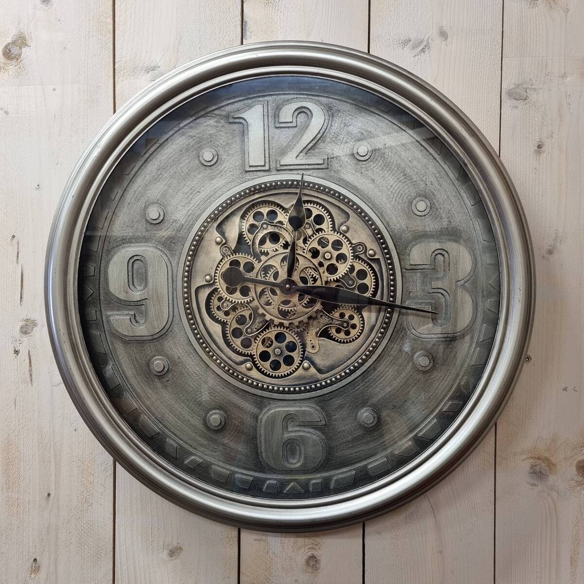 Horloge murale, bronze, D. 70 cm 