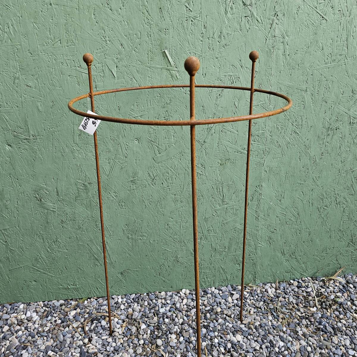 Support pour plante, en fer rouillé, diamètre 51 cm